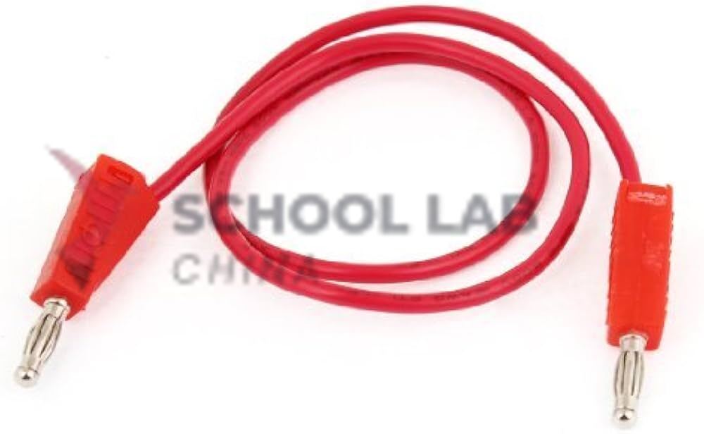 4mm Stackable Plug Leads Economy: Red, 250mm - Pack of 5